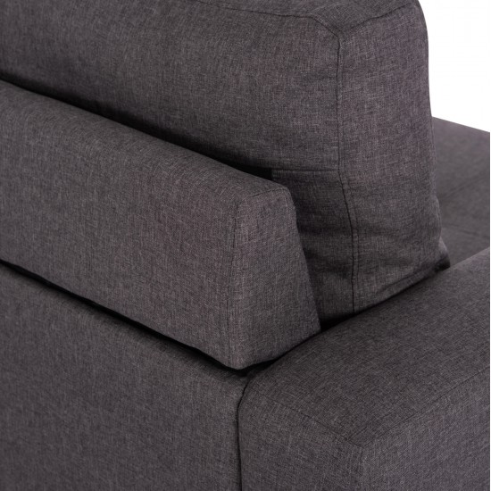 ΚΑΝΑΠΕΣ ΑΝΑΣΤΡΕΨΙΜΗ ΓΩΝΙΑ PAGE HM3004.02 ΜΕ ΓΚΡΙ ΥΦΑΣΜΑ 205X140X87Y εκ.