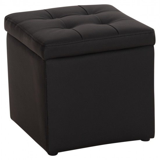 ΣΚΑΜΠΩ ΜΕ ΑΠΟΘΗΚΕΥΤΙΚΟ ΧΩΡΟ PU ΜΑΥΡΟ CUBE HM224.01 38x38x36.5Υεκ.