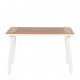 Τραπέζι Κήπου ArteLibre EPUPA Λευκό/Καρυδί Αλουμίνιο/Ξύλο 120x80x73cm
