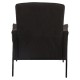 Πολυθρόνα ArteLibre ELAN Μαύρο Ύφασμα Κοτλέ/Μέταλλο 94x77x82cm
