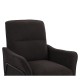 Πολυθρόνα ArteLibre ELAN Μαύρο Ύφασμα Κοτλέ/Μέταλλο 94x77x82cm