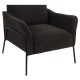 Πολυθρόνα ArteLibre ELAN Μαύρο Ύφασμα Κοτλέ/Μέταλλο 94x77x82cm