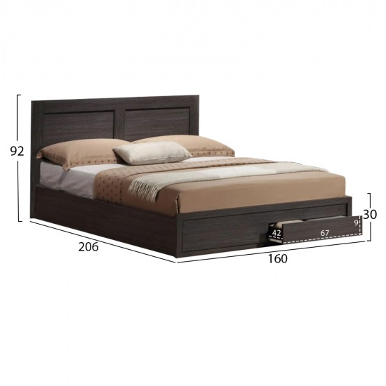 ΚΡΕΒΑΤΙ CAPRI HM312.01 ΜΕ 2ΣΥΡΤΑΡΙΑ ZEBRANO ΓΙΑ ΣΤΡΩΜΑ 150x200εκ.