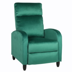 Πολυθρόνα Ανακλινόμενη ArteLibre ATRIA Πράσινο Βελούδο 67.5x90x104cm