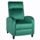 Πολυθρόνα Ανακλινόμενη ArteLibre ATRIA Πράσινο Βελούδο 67.5x90x104cm