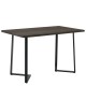 Τραπέζι Τραπεζαρίας ArteLibre WINFORD Καρυδί/Μαύρο Μέταλλο/Μοριοσανίδα 120x70x76cm