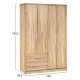 ΝΤΟΥΛΑΠΑ 4ΦΥΛΛΗ ME 2 ΣΥΡΤΑΡΙΑ BLAKELY HM339.02 SONAMA 120Χ42,5Χ180,5εκ.