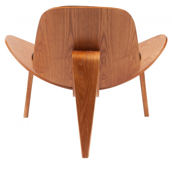 Πολυθρόνα ArteLibre THALOR Μαύρο/Καφέ Ξύλο/PU 90x76.5x74.5cm