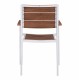 ΠΟΛΥΘΡΟΝΑ ΑΛΟΥΜΙΝΙΟΥ SAGA ΛΕΥΚΗ ΜΕ POLYWOOD HM5127.01 55x56x85Υ εκ.