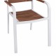ΠΟΛΥΘΡΟΝΑ ΑΛΟΥΜΙΝΙΟΥ SAGA ΛΕΥΚΗ ΜΕ POLYWOOD HM5127.01 55x56x85Υ εκ.