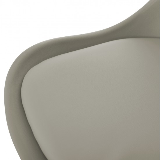 ΚΑΡΕΚΛΑ VEGAS HM0033.40 ΜΕ ΠΟΔΙ ΠΟΛΥΠΡΟΠΥΛΕΝΙΟΥ-PU-ΓΚΡΙ 48x56x82 εκ.