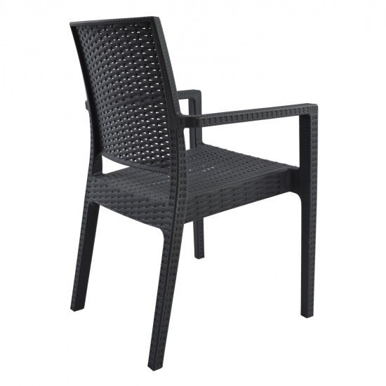ΠΟΛΥΘΡΟΝΑ ΠΟΛΥΠΡΟΠΥΛΕΝΙΟΥ ΒΑΡΕΩΣ ΤΥΠΟΥ KAGANU DARK GREY HM5134.01 57x55,5x89 εκ.