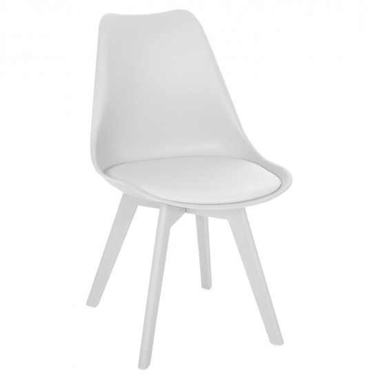 ΚΑΡΕΚΛΑ VEGAS HM0033.31 ΜΕ ΠΟΔΙ ΠΟΛΥΠΡΟΠΥΛΕΝΙΟΥ-PU- ΛΕΥΚΗ 47,5x55x82 εκ.