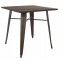 ΤΡΑΠΕΖΙ ΜΕΤΑΛΛΙΚΟ ΣΕ ΧΡΩΜΑ RUSTY ΚΑΙ ΞΥΛΟ HM0611.04 80x80x76εκ