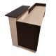 ΓΡΑΦΕΙΟ ΥΠΟΔΟΧΗΣ DALTON HM2068.01 ΜΕΛΑΜΙΝΗ ΣΕ WENGE-ΜΠΕΖ 240x80x106Υεκ.