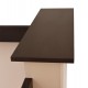ΓΡΑΦΕΙΟ ΥΠΟΔΟΧΗΣ DALTON HM2068.01 ΜΕΛΑΜΙΝΗ ΣΕ WENGE-ΜΠΕΖ 240x80x106Υεκ.