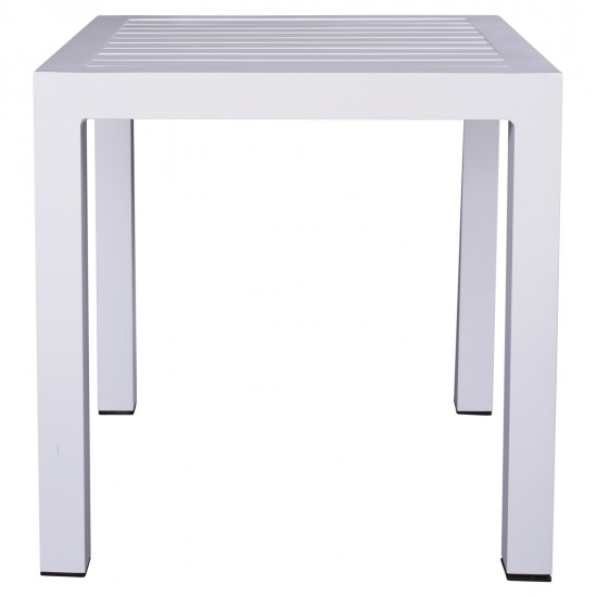 ΤΡΑΠΕΖΙ ΑΛΟΥΜΙΝΙΟΥ QIANA HM5402.01 ΛΕΥΚΟ 45x45x45,5Υ εκ.