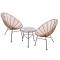 ΣΕΤ ΕΞΩΤΕΡΙΚΟΥ ΧΩΡΟΥ 3ΤΜΧ ALLEGRA HM10335 ΜΠΕΖ WICKER-ΜΕΤΑΛΛΟ
