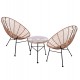 ΣΕΤ ΕΞΩΤΕΡΙΚΟΥ ΧΩΡΟΥ 3ΤΜΧ ALLEGRA HM10335 ΜΠΕΖ WICKER-ΜΕΤΑΛΛΟ