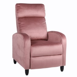 Πολυθρόνα Ανακλινόμενη ArteLibre ATRIA Σάπιο Μήλο Βελούδο 67.5x90x104cm