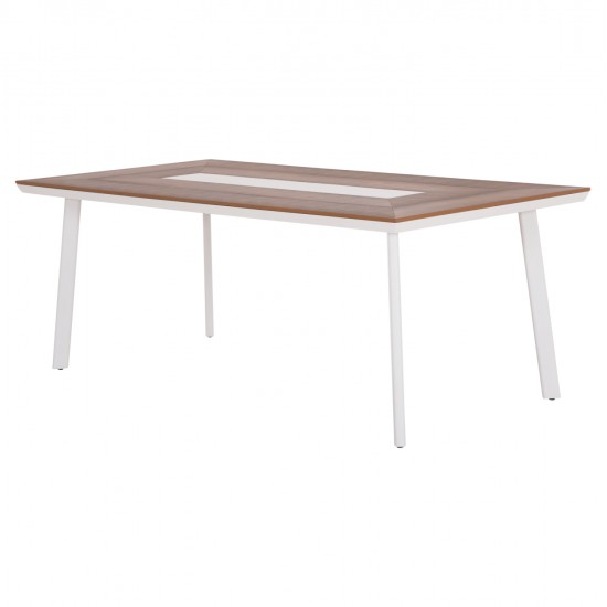 ΤΡΑΠΕΖΙ ΑΛΟΥΜΙΝΙΟΥ TABER HM5131.11 ΛΕΥΚΟ ΜΕ POLYWOOD TOP 200x100x75Υεκ
