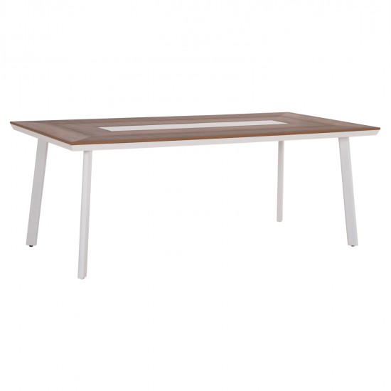 ΤΡΑΠΕΖΙ ΑΛΟΥΜΙΝΙΟΥ TABER HM5131.11 ΛΕΥΚΟ ΜΕ POLYWOOD TOP 200x100x75Υεκ