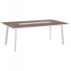 ΤΡΑΠΕΖΙ ΑΛΟΥΜΙΝΙΟΥ TABER HM5131.11 ΛΕΥΚΟ ΜΕ POLYWOOD TOP 200x100x75Υεκ