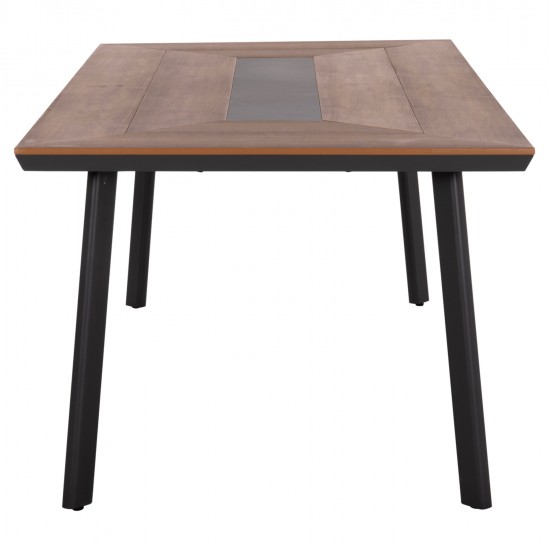 ΤΡΑΠΕΖΙ ΑΛΟΥΜΙΝΙΟΥ TABER ΜΕ POLYWOOD 200X100 ΓΚΡΙ HM5131.12