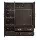 ΝΤΟΥΛΑΠΑ 3ΦΥΛΛΗ CARLY HM384.01 ΜΕ ΔΥΟ ΣΥΡΤΑΡΙΑ ZEBRANO 150X55Χ180Υεκ.