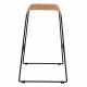 ΣΚΑΜΠΟ ΜΕΤΑΛΛΙΚΟ ALLEGRA HM5641 ΜΕ WICKER ΣΕ ΜΠΕΖ ΑΠΟΧΡΩΣΗ 49x50x76 εκ.