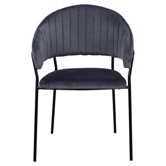 ΠΟΛΥΘΡΟΝΑΚΙ THEODORE HM8520.01 ΑΠΟ ΒΕΛΟΥΔΟ ΓΚΡΙ ΜΕ ΜΕΤΑΛΛΙΚΟ ΣΚΕΛΕΤΟ 55x50x82Υ εκ.