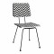 ΚΑΡΕΚΛΑ ΜΕΤΑΛΛΙΚΗ ALLEGRA HM5693 ΜΕ WICKER ΜΑΥΡΟ-ΛΕΥΚΟ 46x56x88Υ εκ.