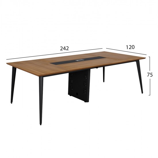 ΓΡΑΦΕΙΟ ΕΠΑΓΓΕΛΜΑΤΙΚΟ ΣΥΝΕΔΡΙΑΣΕΩΝ SUPREME HM2355 ΜΕΛΑΜΙΝΗ-ΜΕΤΑΛ.ΠΟΔΙΑ 242Χ120Χ75Yεκ