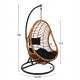 ΚΡΕΜΑΣΤΗ ΠΟΛΥΘΡΟΝΑ ΦΩΛΙΑ CALLIE HM5541.04 ΜΕ ΜΠΕΖ WICKER & ΜΑΥΡΑ ΜΑΞΙΛΑΡΙΑ Φ105Χ195Υ εκ.
