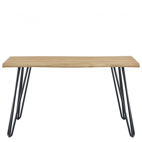 Τραπέζι Τραπεζαρίας ArteLibre BRANWELL Sonoma/Μαύρο Μέταλλο/Μοριοσανίδα 160x80x77.5cm
