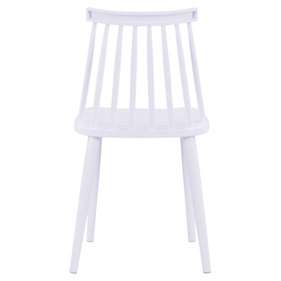 ΚΑΡΕΚΛΑ ΤΡΑΠΕΖΑΡΙΑΣ HM8052.11 VANESSA ΛΕΥΚΗ ΜΕ ΜΕΤΑΛΛΙΚΑ ΠΟΔΙΑ ΛΕΥΚΑ 43x46,5x82 εκ.