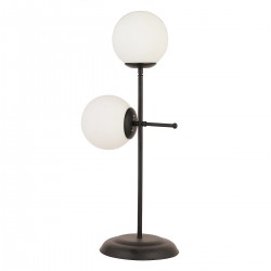 Φωτιστικό Επιτραπέζιο ArteLibre GUN Μαύρο/Λευκό Μέταλλο/Γυαλί 20x67cm