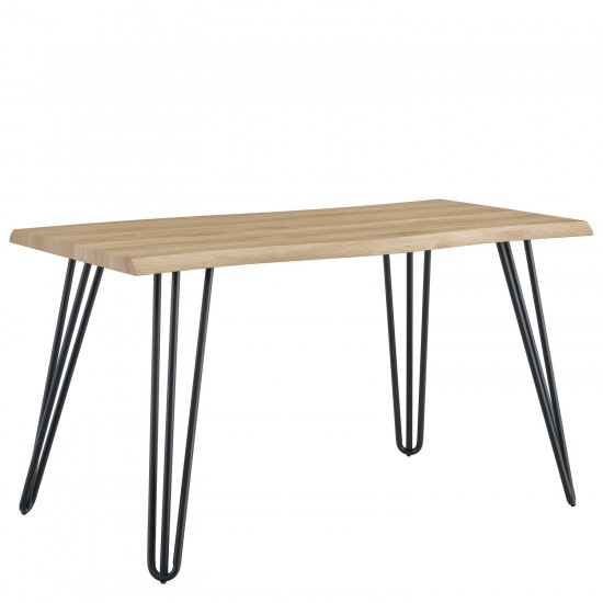 Τραπέζι Τραπεζαρίας ArteLibre BRANWELL Sonoma/Μαύρο Μέταλλο/Μοριοσανίδα 120x60x77.5cm