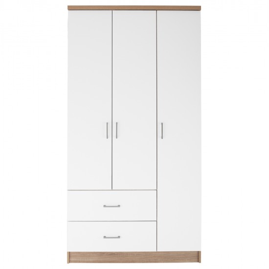 ΝΤΟΥΛΑΠΑ 3ΦΥΛΛΗ ME 2 ΣΥΡΤΑΡΙΑ CAESAR HM340.06 SONAMA - ΛΕΥΚO 89x42,5x181 εκ.