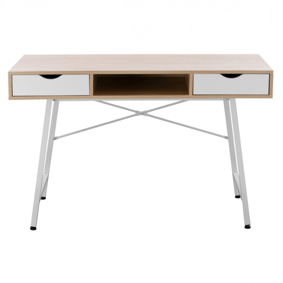 ΓΡΑΦΕΙΟ HM2128.01 SONAMA-ΛΕΥΚΟ ΜΕ ΛΕΥΚΟ ΜΑΤ ΣΚΕΛΕΤΟ 120Χ48Χ76,5 εκ.