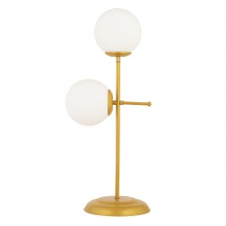 Φωτιστικό Επιτραπέζιο ArteLibre GUN Χρυσό/Λευκό Μέταλλο/Γυαλί 20x67cm