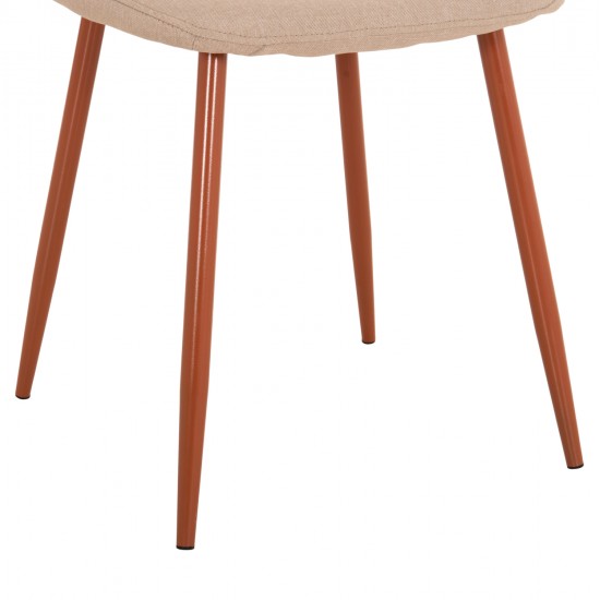 ΚΑΡΕΚΛΑ LEONARDO HM00100.07 ΥΦΑΣΜΑ ΜΠΕΖ ΚΑΙ ΚΑΦΕ ΜΕΤΑΛΛΙΚΑ ΠΟΔΙΑ 44x48x89Υεκ.