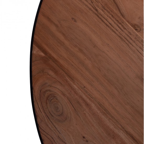 ΤΡΑΠΕΖΙ ΣΑΛΟΝΙΟΥ ATHARVA ΑΠΟ ΜΑΣΙΦ ΞΥΛΟ ΑΚΑΚΙΑΣ HM8461.11 Φ100x36Υ εκ.