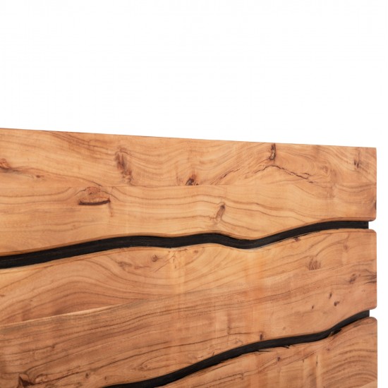 ΚΡΕΒΑΤΙ ALICIA ΑΠΟ ΜΕΤΑΛΛΟ ΚΑΙ ΜΑΣΙΦ ΞΥΛΟ ΑΚΑΚΙΑΣ 217x180,5x94Yεκ.(ΣΤΡΩΜΑ 160Χ200)HM8359.11