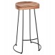 ΣΚΑΜΠΟ BAR ELEANOR HM8363.11 ΜΑΣΙΦ ΞΥΛΟ ΑΚΑΚΙΑΣ-ΜΕΤΑΛΛΟ 50x43x78Υεκ.