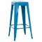ΣΚΑΜΠΟ BAR ΜΕΤΑΛΛΙΚΟ MELITA ΣΕ ΜΠΛΕ HM8642.08 43x43x78 εκ.