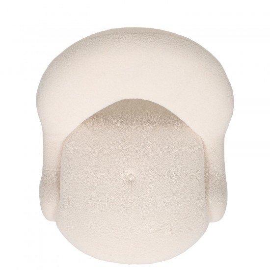 Πολυθρόνα ArteLibre PASIPHAE Μπεζ Ύφασμα/Μέταλλο/Ξύλο 80x86x80cm