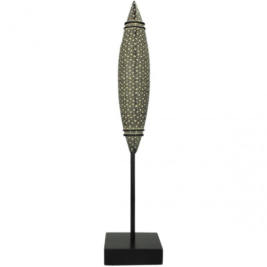 Διακοσμητικό ArteLibre Tribal Μαύρο Polyresin 10x10x45cm
