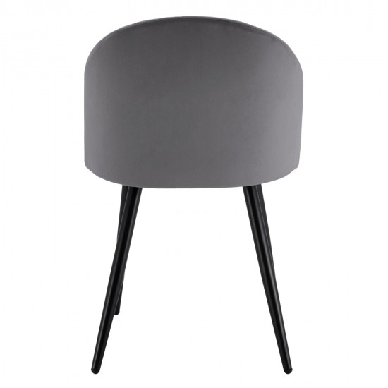 ΚΑΡΕΚΛΑ ODED ΜΕ ΜΕΤΑΛΛΙΚΑ ΜΑΥΡΑ ΠΟΔΙΑ & ΒΕΛΟΥΔΟ ΓΚΡΙ HM8731.11 49x57x79Υ εκ.