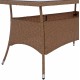 ΤΡΑΠΕΖΙ ΜΕΤΑΛΛΙΚΟ MINSK RATTAN ΜΠΕΖ ΚΑΦΕ HM5507.02 150x90x75 εκ.